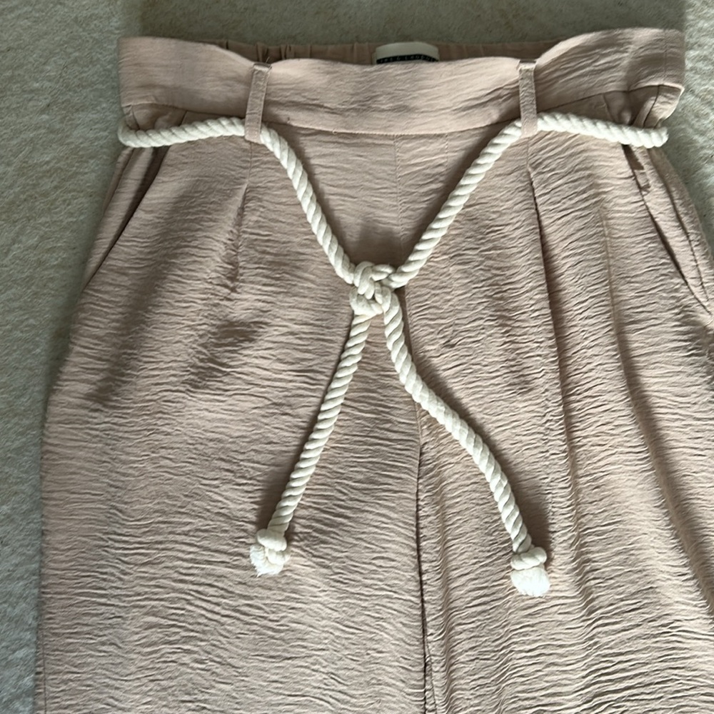 Jules & Leopold Beige Rope Belt Pants XS